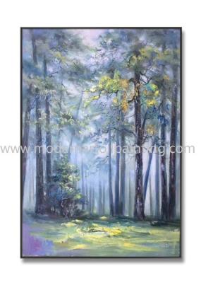 Chine Pièce moderne Forest Tree Painting d'Art Oil Painting For Living de paysage de résumé à vendre