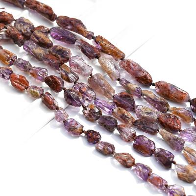 China Direct Natural Polishing Irregular Loose Purple Quartz Stone Crystal Manufacturers Ghost Beads DIY Production for sale