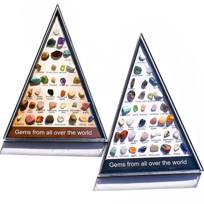 China Mineral Gems Triangle Box Mini Crystal Agate Ore Specimens Teaching Aids 36 Rock Specimens From China All Over The World For for sale