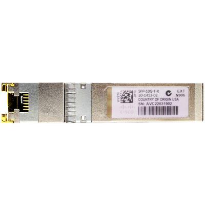 China Cisco SFP-10G-T-X Compatible 10GBase-T SFP+ 30m RJ45 CAT7 EXT Transceiver Module for sale