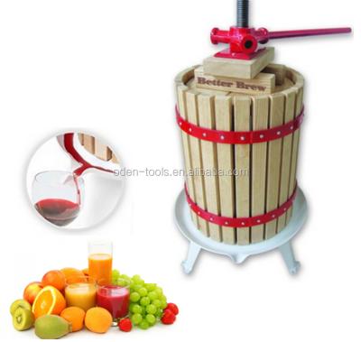 China Homemade Basket Fruit Press 12L With Stand Apple Pear Wooden Removable Juice Press With LFGB 846391 for sale