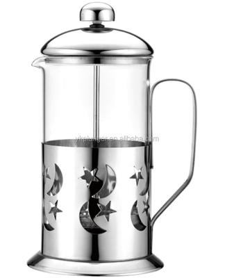 China Sustainable Customized Stainless Steel French Press Coffee Maker With Unique Design for sale