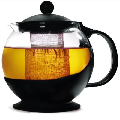 China Sustainable Promotional Handmade Heat Resistant Food Grade Borosilicate Glass Teapot for sale