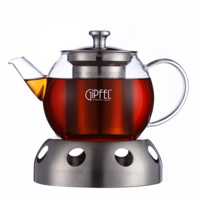 China Viable Heat Resistant Glass Teapot With Infuser Factory Directly Sell Glass Teapot Infuser for sale