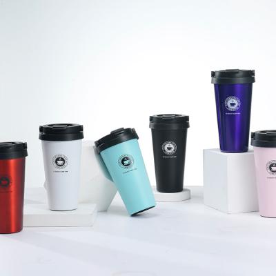 China 500mlstainless Steel PORTABLE Travel Vacuum Coffee Mug Luxury Vacuum Insulated Double Walled Water Bottle Stainless Steel With Custom Logo for sale