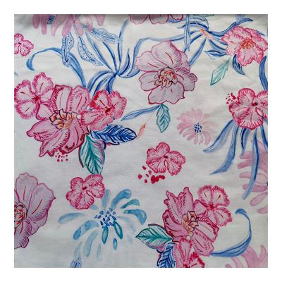 China Milk Polyester Printing Fabric Hot Selling Tear-Resistant Silk Printing Elastic Autumn And Winter Clothing Fabric for sale