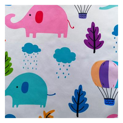 China Polyester Waterproof Fabric Film Cartoon Print Cloth Baby Blanket Clothes Saliva Towel Compound Fabric Shrink-Resistant Flat Knit Fabric for sale