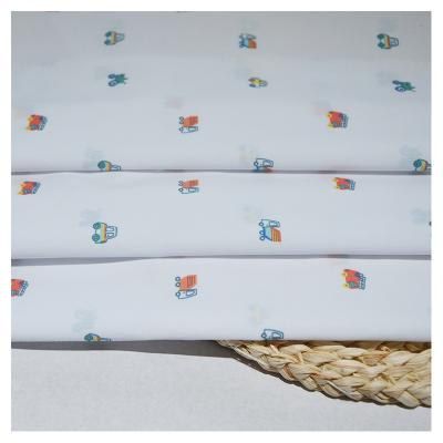 China Hot Selling Tear-Resistant Car Printed Cotton Gauze Fabric Baby Saliva Towel Woven Cotton Gauze for sale