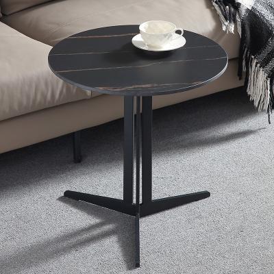 China (Other) Customized Movable Marble Metal Adjustable Sofa Bed Side Table Post Modern Luxury Mini Coffee Table For Living Room Bedroom for sale