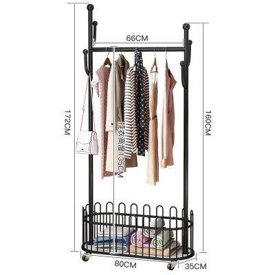 China (Other) Adjustable Custom Luxury Hat Coat Rack Clothes Storage Rack Metal Home Furniture Display Hanging Standing Clothing Rack for sale