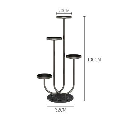 China Flower Customized Art Flower Shelf Light Luxury Multilayer Indoor Living Room Nordic Hanging Iron Orchid Flower Pot Rack for sale