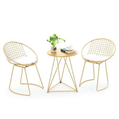 China (Other) Nordic Design Wire Chair Adjustable Furniture Cafe Chair Bedroom Metal Dresser Customized Home Chair Set On Sale for sale