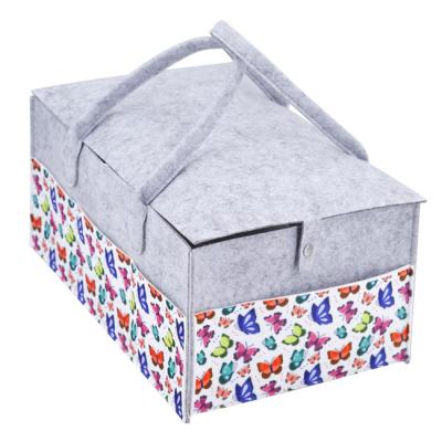 China Water Resistant Felt Baby Diaper Caddy Organizer Portable Nursery Essentials Storage Basket Bin Shower Basket for Newborn Boy and Girl for sale