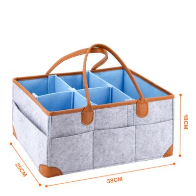 China Water Resistant Nursery Storage Bin Baby Diaper Caddy Organizer Tote Bag Portable Foldable Baby Bags Eco Friendly for sale