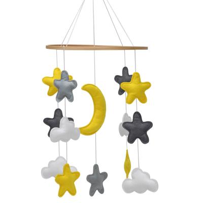 China Toy Hot Selling Felt Baby Mobile Wooden Crib Mobile Nursery Mobile For Boys Girls Kids Room Decor for sale