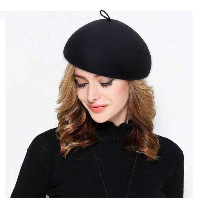 China New Fashion Woolen Fedora Hats Wholesale 2021 Vintage Women Ladies Girls Striped Hat Stylish 100% Custom Color for sale