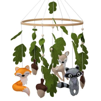 China Toy Woodland Animals Ornament Felt Baby Mobile Soft Crib Mobile Hanger Felt Wood Mobile Holder Felt Crib Mobile Baby Mobile for sale