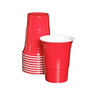 China 50pcs/Blue Solid Red 50pcs/Blue Insulated Plastic Insulated Disposable Drinkware Mug 16oz Cup Beer Party Bar Tea Shop Mug for sale