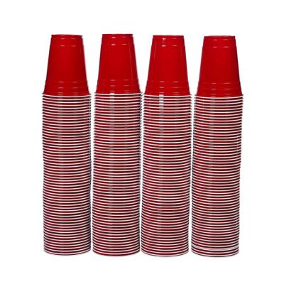 China 240-Pack 16-Ounce Disposable Red Plastic Cups for sale