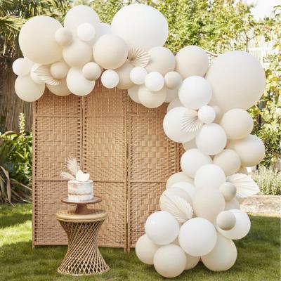 China Latex White Sand Balloons Matte White Balloon Arch Wedding Baby Shower Birthday Party Decoration Bridal Helium Balloons for sale