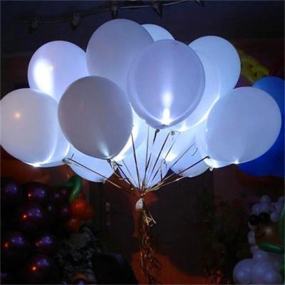 China Latex LED Light Up Balloons Non Flashing White Party Balloon Lights Long Standby Time For Dark Party Supplies Wedding Decoration for sale