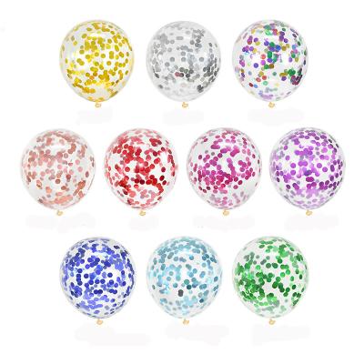 China Party Decoration 12inch Clear Glitter Confetti Balloon Confetti Balloons for Party Decor Wedding Birthday Baby Shower Air Balls for sale