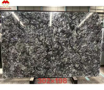 China Brazilian Natural Gold Black Granite Stone Slabs for Countertops and Tables CNF Trade for sale