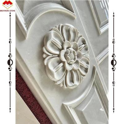 China 2.6-2.7 Density Marble Wall Relief Stone Carving Elegant Design for Villa Decor for sale