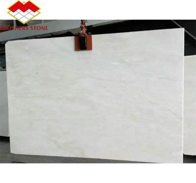 China Moderne Royal White Onyx geslepen marmeren plaat op maat gesneden grafische ontwerpoplossing voor wandpaneel en eettafel set Te koop