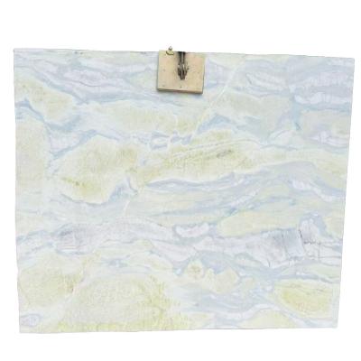 Chine Moderne bleu Onyx marbre avec des veines vertes pour le comptoir table de vanité Design de plancher murale Solution de conception graphique inclus à vendre