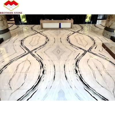 China CNF Trade Panda White Sichuan Polished Marble Large Slab Bookshelf for Shower Floor for sale