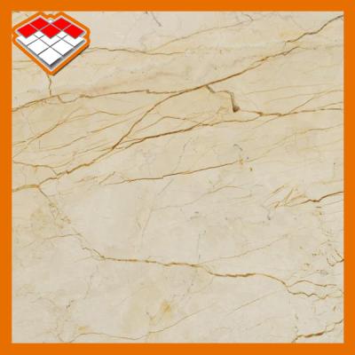 China Marmorsteinplatte des goldene Ader-beige Badezimmer-12mm zu verkaufen