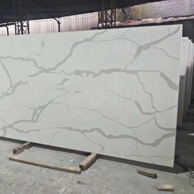 China Corte a la medida la piedra artificial del cuarzo, cocina blanca Worktops del cuarzo en venta