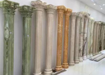 Cina Colonne di pietra naturali dei piedistalli decorativi, colonne di marmo multicolori in vendita