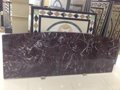 China Rosso Levanto Marble Stone Slab With White Veins Stone Natural Countertop Purple Red for sale