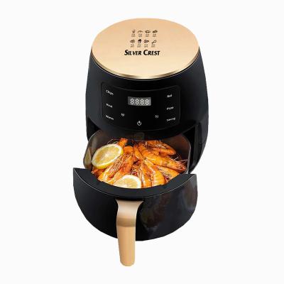 China Smart LCD Display 1400W 4.5L Touch Screen Deep Fryer No Oil Baking Smart Air Fryers Liners Electric Turkey Air Fryer for sale