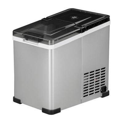 China 16L Portable Car Ice Machine Vehicle 12V Fast Cooling Home Dual Use Ice Maker With Handle for sale