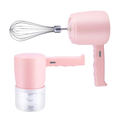 China New Design Bowl-Lift Home Kitchen USB Egg Beater Mini Crusher Wireless Handheld Food Rechargeable Mixer for sale