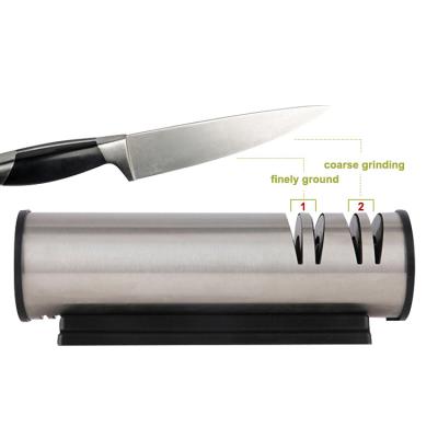 China Viable Custom Logo Stainless Steel Knife Sharpening Machine Mini Electric Knife Sharpener For Home for sale