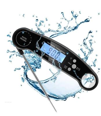 China Modern Simplicity Stainless Steel Digital Thermometer Waterproof LCD Display Cooking Probe Kitchen Meat Food BBQ Grill Thermometer for sale