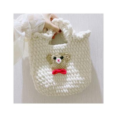 China Fashion Customized Chenille Mini Handbag Women Handbags Handmade Crochet for sale