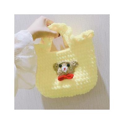 China Fashion Handsome Animal Wholesale Multicolor Chenille Hand Hook Bag Purse for sale