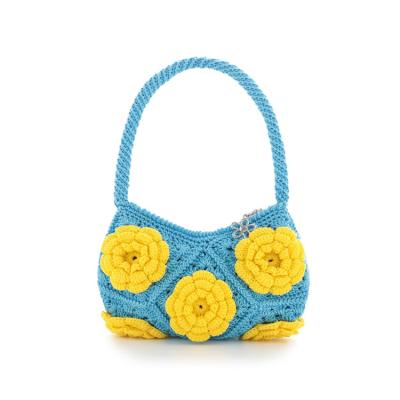 China Fashion Sell Well New Type Nylon Yarn Bags Women Handbags Ladies Crochet Handbag for sale