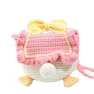 China Cute Fashion Hand Crochet Handbag Duck Donkey Handbag Girl Handbag Parent-child Bags for sale