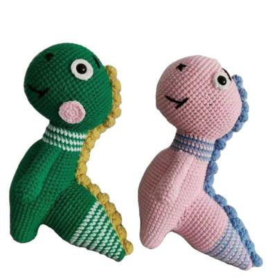 China Milk cotton hand crochet cotton animal doll knit Amigurumi dinosaur creative gifts for kids crochet dolls for kids for sale