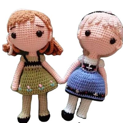 China Cartoon Toy Crochet Handmade Beautiful Organic Baby Gift Stuffed Amigurumi Doll for Girls Crochet Princess for sale