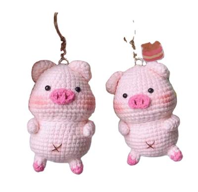 China Custom wholesale kawaii pink plush pig stuffed plush crochet toys soft handmade knit dolls for sale