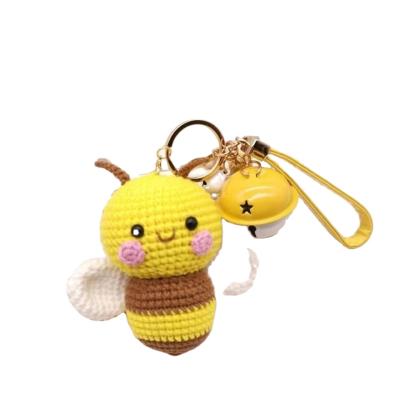 China Plush Toy Elf Crochet Knitted Bee Cartoon Toy Stuffed Bee Toys Soft With Handmade Crochet Dolls For Customing Gifts for sale