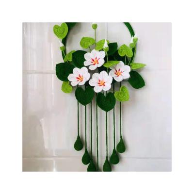 China Cotton Yarn Minimalist Interior Decoration Patches Living Wreath Flower China Decor Wholesale Home Decor Crochet for sale