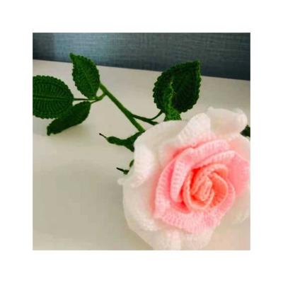 China Handmade Cheap Custom Flower Crochet Minimalist Hot Selling Decorative Flower for sale